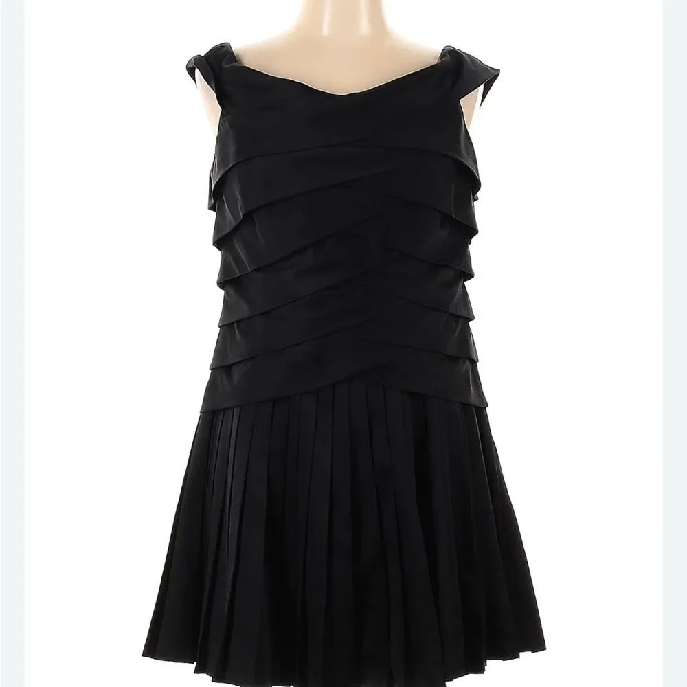 Ted Baker London ‘Erta’ black satin mini dress (TB size 3/US size 6/8) EUC - Picture 6 of 7